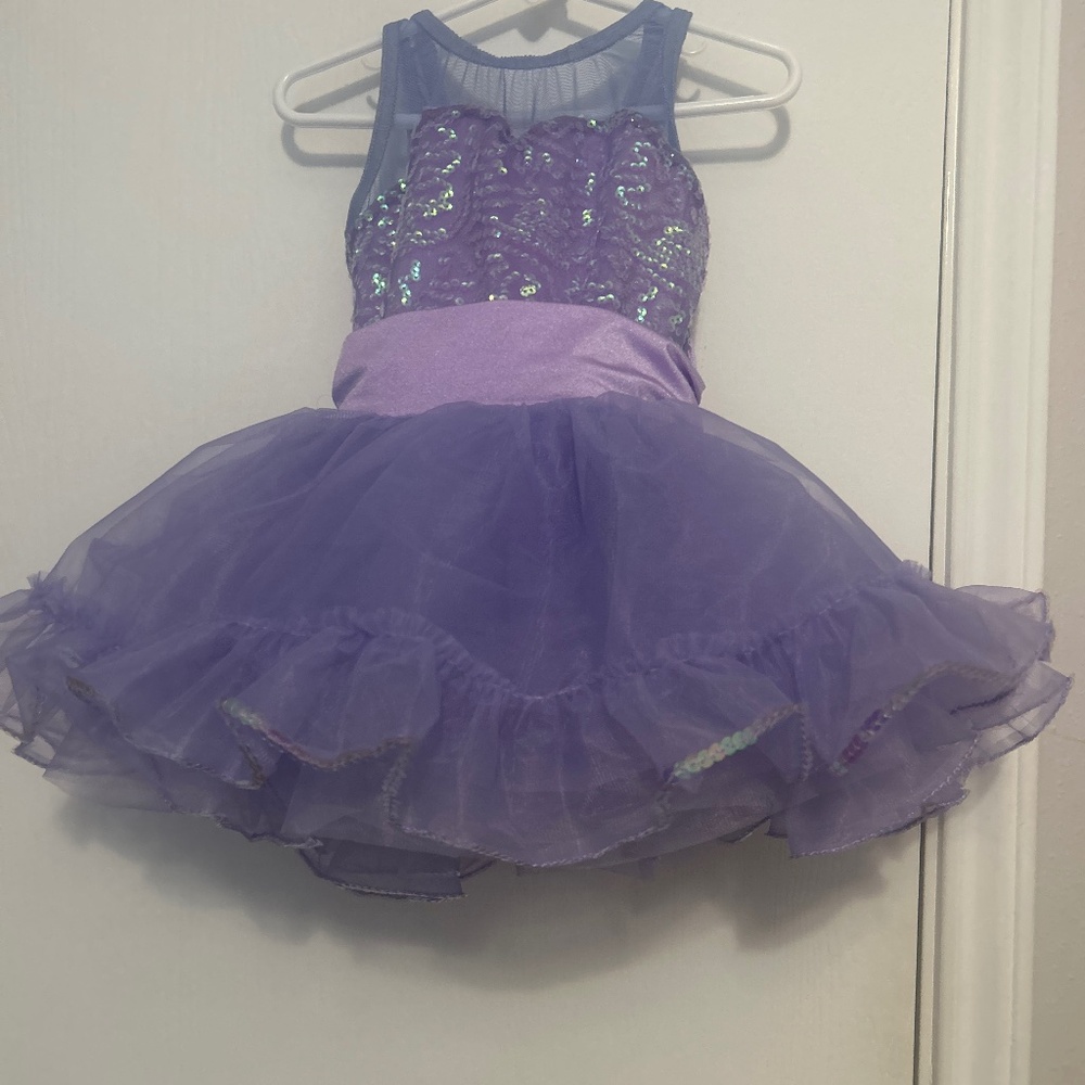 Girl Purple Tutu with Sparkle Detail on the Front